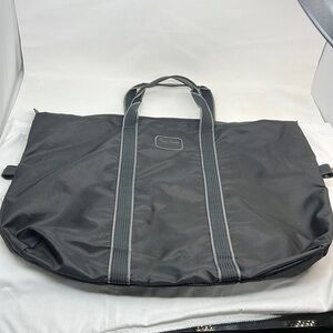 Pierre Cardin Large 25” x 18” Black Ballistic Nylon Zip Travel Duffel Tote Bag